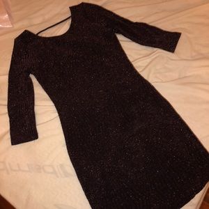 Maroon sparkly body con dress